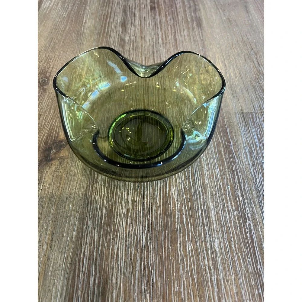 Vintage Green MCM Dish Candy/Nuts Housewares Decor Retro Trinkets